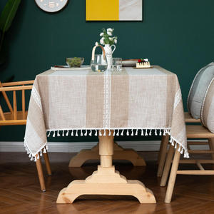 <span class=keywords><strong>Tovaglia</strong></span> <span class=keywords><strong>rettangolare</strong></span> impermeabile in lino di <span class=keywords><strong>cotone</strong></span> di qualità dal Design moderno per pranzare - Product Image 3