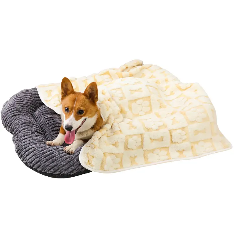 Cartoon Pet Blanket Cão Quente e Gato Cobertor Soft Puppy Mat Blanket