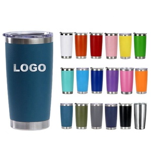 Factory Wholesale Custom Logo 17oz 500ml Glass Insulated Powder Coated Gradient Color American Style Car Travel Water - Product Image 1