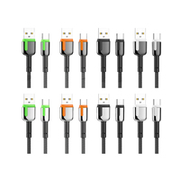 Vente en gros câble de charge USB C câble de charge rapide de type C à câble de type C boîtier en alliage de zinc métallique câble de données pour Smartphone/tablette