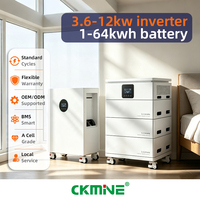 Fabricant Direct Onduleur Solaire Hors Réseau 6.5kW 10kWh avec Batterie Lithium LiFePO4 48V/51.2V pour Système d'Alimentation de Secours Domestique OEM ODM