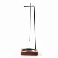 MAXERY Support à l'envers, support bon marché pour bâtons, fer noir pour vacances, salle à manger, maison de thé, chambre à coucher, décor noir et marron