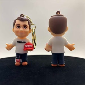Porte-clés 3D en PVC de haute qualité, peint à la main, figurines artistiques bobblehead personnalisées, véritable héros américain, symbole de la liberté patriotique - Product Image 1