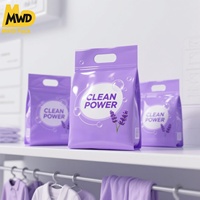 Miaowadi 1L 2L 3L Sac d'emballage personnalisé en plastique à soufflet latéral et à trois soudures pour lessive en poudre
