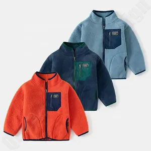Children Zipper Kids Coat Boy Girl Sweatshirt Baby Plush Velvet Jacket Or Coral Fleece Winter Outerwear Warm Flannel