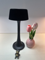 Lampe de table LED sans fil avec contrôle tactile transparent, petite veilleuse décorative pour chevet et ambiance café, alimentation CC