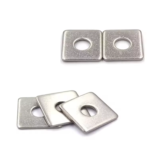 Factory Wholesale M5-M10 Stainless Steel Carbon Steel Assortment Kit Square Flat Washer with Round Hole