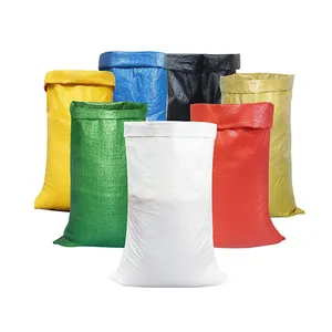 ZHIYE OEM 사용자 정의 빈 도매 좋은 품질 50 Kg PP 짠 색상 비닐 봉투 폴리 프로필렌 자루