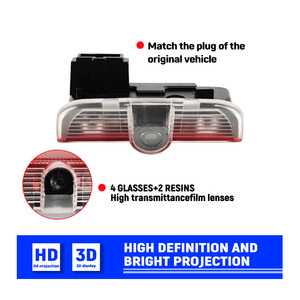 Accessori Auto, Lampada Decorativa con Proiezione Ombra, Luce di Benvenuto LED Wireless Personalizzabile per Portiere Auto, per VW <span class=keywords><strong>Golf</strong></span> <span class=keywords><strong>Passat</strong></span> - Product Image 4