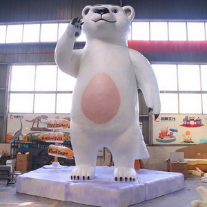 Urso Branco Animatrônico Personalizável Feito à Mão H=5m |   Tema Gelo e Neve para Uso Interno/Externo em Parques Temáticos e Shoppings - Product Image 1