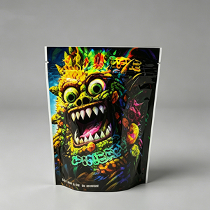 Custom Printed 3.5g Biodegradable Stand-up Pouch <b>Bags</b> PE Resealable Aluminum Zipper <b>Bags</b> for Candy Snack Packaging Low MOQ - Product Image 2