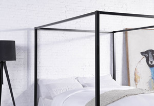 Cama de Metal Minimalista para Dormitorio de Hotel, Cama con Dosel de Hierro, Diseño de Cama King y Queen Size - Product Image 5