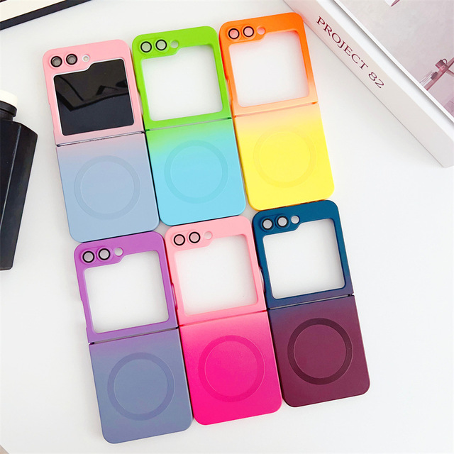 For Galaxy Z Flip 6 Back Phone Cover Magnetic Cellphone Case for Samsung Z Flip 5 Mobile Phone Bag