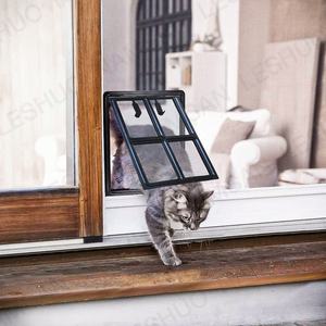 थोक प्लास्टिक पालतू कुत्ते दरवाजा चुंबकीय ताला सुरक्षित बिल्ली स्क्रीन खिड़की के लिए फ्लैप गेट - Product Image 4