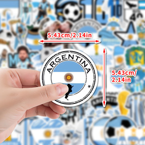 50 miếng dán graffiti đội tuyển Argentina miếng dán trang trí chống nước máy tính điện thoại di động hình dán bóng đá sáng tạo - Product Image 2