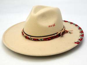 หมวกเฟโดร่าทรงวินเทจ LR315B3 สไตล์ยุโรปใหม่  งานแฮนด์เมด  สำหรับฤดูใบไม้ร่วงและฤดูหนาว  ปีกกว้าง  แบบอังกฤษ  สำหรับงานทางการ - Product Image 3