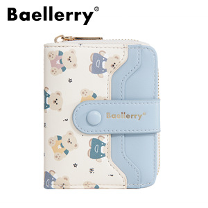 Baellerry Cartoon Bear Wallet With Zipper Coin <b>Purse</b> Card Holder For Women Multifunctional Everyday Use - Product Image 5