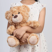 Ventes chaudes : ours en peluche brun personnalisé, souvenirs en peluche douce, cadeaux