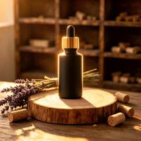Flacon compte-gouttes en verre noir mat UV de 5 ml, emballage OEM en gros pour sérum, huile essentielle, cosmétiques, pipette, formulations de soins de la peau