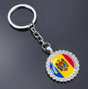 Porte-clés personnalisé en gros avec drapeau de <span class=keywords><strong>Malte</strong></span>, entièrement orné de strass, pendentif décoratif pour sac <span class=keywords><strong>à</strong></span> dos - Product Image 2