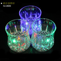 Clignotant tasse chope de bière verre led boisson tasse liquide lampe activée verre pour bar et fête