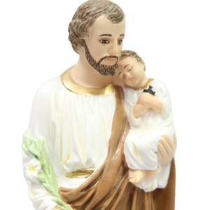 Recuerdo de 12 pulgadas San José con el bebé Jesús Santo Niño Estatua religiosa católica Colección de figuritas Recuerdos de Jesús - Product Image 2