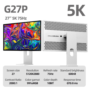 KUYCON G27P 27 Inch 5K 75Hz LED Gaming Office Monitor Retina Display untuk Fotografi Desain Penggunaan Desktop Aluminium Vertikal - Product Image 2