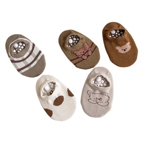 Kaus kaki jahit anti selip lembut bayi baru lahir hewan lucu katun Combed lantai anak balita 0-3Y kaus kaki sandal pegangan pergelangan kaki pendek - Product Image 5
