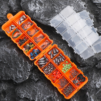 Kit d'accessoires de pêche 231 pièces pour la pêche : hameçons, plombs, stoppeurs, émerillons et mousquetons