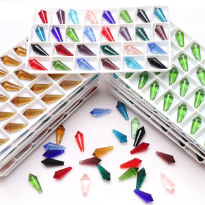 Zhubi Vente en gros Perles en cristal en forme de goutte 8x20MM pour la fabrication de bijoux, perles en verre émaillé, perles en cristal Lampwork, pendentif, lustre - Product Image 6