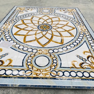 Fabricant de carreaux de médaillon en marbre au jet d'eau à fleurs du golfe d'Arabie Carreau d'incrustation à motif de marbre pour le projet de villa du palais royal - Product Image 5