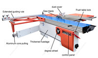 Scie à table coulissante automatique MJ6132 robuste à 45/90 degrés pour le travail du bois, machine à découper le bois, scie circulaire à panneaux