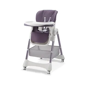 Trona plegable para bebé, asientos elevadores, portátil y compacta, ajustable, alimentación, comedor, silla alta para bebés y niños pequeños