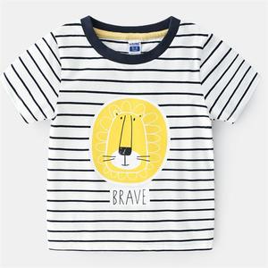 T-shirt rayé blanc pour garçon de 3 ans, disponible en ligne, provenant d'une usine chinoise - Product Image 1