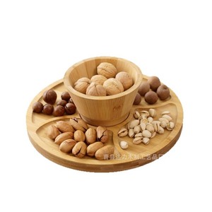 Wooden Serving <b>Tray</b> With Bowl Multifunctional Fruit <b>Snack</b> Plate For Living Room Household Use - Product Image 3