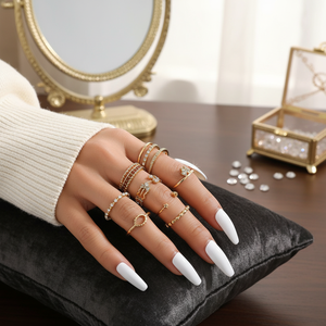 Vendita calda di tendenza di lusso Punk intarsio anello di apertura per le donne farfalla corona di zircone all'ingrosso gioielli di moda per le ragazze - Product Image 3