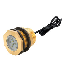 Ultra Lumineux 24W RGBW Led Bouchon de Vidange de Bateau a mené la lumière sous-marine de bateau étanche à l'eau Lumière LED Marine 12 et 24 volts led lumières ip68