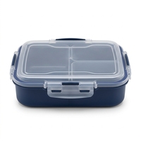 Boîte à lunch multi-compartiments personnalisée, compatible micro-ondes, en plastique, conteneur alimentaire, 2 compartiments, 3 compartiments, pour la vente en gros B2B