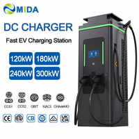 Station de recharge rapide DC MIDA Highway pour véhicules électriques 160kW 200kW 240kW CCS2 GBT Double Connecteur OCPP pour Camions et Véhicules Électriques de Flotte Routière