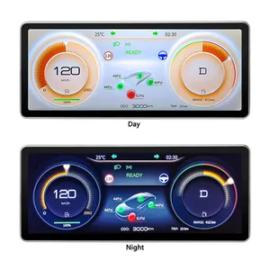 Tesla modeli 3 Y Carplay için Android oto dijital Dashboard Heads Up ekran Tesla HUD güç hız göstergesi için