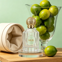 Botol Parfum Kaca 100ml Bergaris Vertikal dengan Tutup Sekrup Emas dan Pompa Semprot, Sablon Sutra