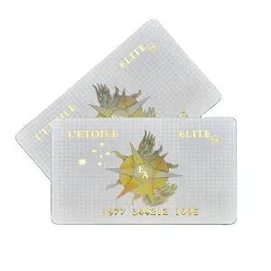 Estampado en caliente en oro/lámina dorada/tarjeta de PVC en relieve en oro