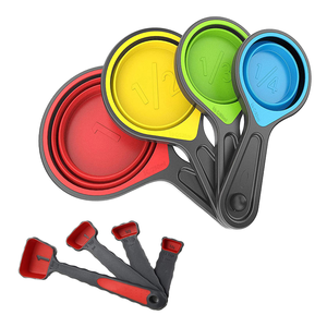 <span class=keywords><strong>Silicone</strong></span> ráp mềm đo ly và đo thìa đo lường cup <span class=keywords><strong>Set</strong></span> có thể điều chỉnh phụ kiện nhà bếp - Product Image 1