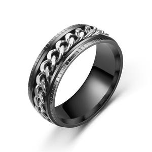 핫 세일 텅스텐 카빈 링 로즈 골드 도금 펑크 록 남자의 반지 선물 - Product Image 4