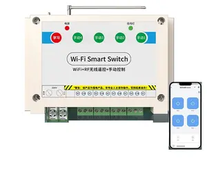 Slimme 4-kanaals Wifi-Switch Met Zelfvergrendeling Inter-Lock Timer Schakelaar Ewelink App En 2.4G Afstandsbediening
