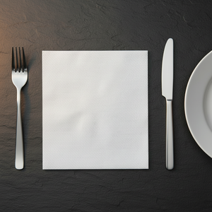 กระดาษเช็ดปากแบบพับได้<span class=keywords><strong>1</strong></span>ชั้นขนาด33x33ซม. <span class=keywords><strong>1</strong></span>ชั้นลายนูนแบบใช้แล้วทิ้ง<span class=keywords><strong>1</strong></span>/4สำหรับร้านอาหาร - Product Image 1