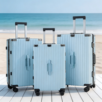 Offre Spéciale : Ensemble de 3 Valises Rigides en Aluminium Personnalisables – Sacs de Voyage à Roulettes Incassables, Légers et Imperméables
