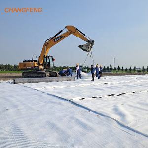 L'aiguille noire de Spunbond a perforé le <span class=keywords><strong>géotextile</strong></span> non tissé de fibre courte du polyester <span class=keywords><strong>200g</strong></span> pour l'ingénierie de transport - Product Image 4