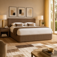 Offre Spéciale : Ensemble de Meubles de Chambre à Coucher en Bois, Design Moderne et Luxueux, Lit King/Queen Size, Couleur Personnalisable, pour Hôtels et Résidences