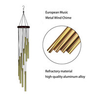Carillons éoliens en métal accordés de 23 pouces au design minimaliste moderne Ornements de jardin musicaux relaxants pour la décoration intérieure Idée cadeau